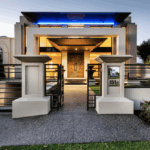 A view of the front of a house.